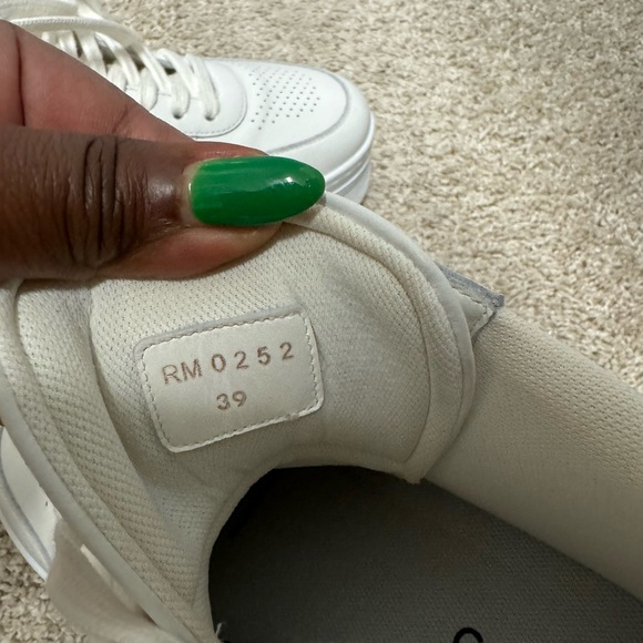 CELINE 990$ White Leather High Top Wedge Sneakers - Platform, Block - Picture 5 of 7